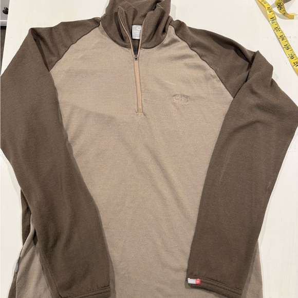 Icebreaker merino wool body fit 260 zip top/base layer size large - Picture 1 of 11